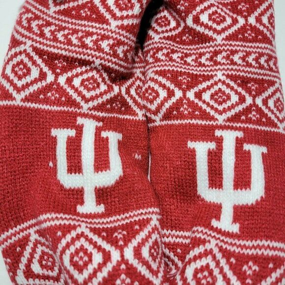 MUK LUKS Slipper Socks Indiana University Hoosiers Small Womens Sz 6-8 Mens 5-7 - Picture 4 of 11